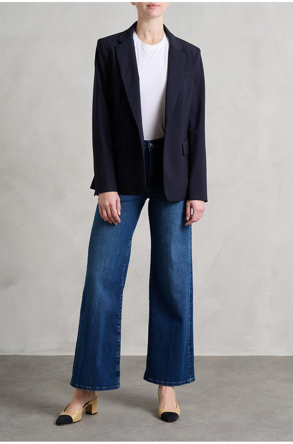 Le Slim Palazzo Bardot Pocket in Thunderstorm