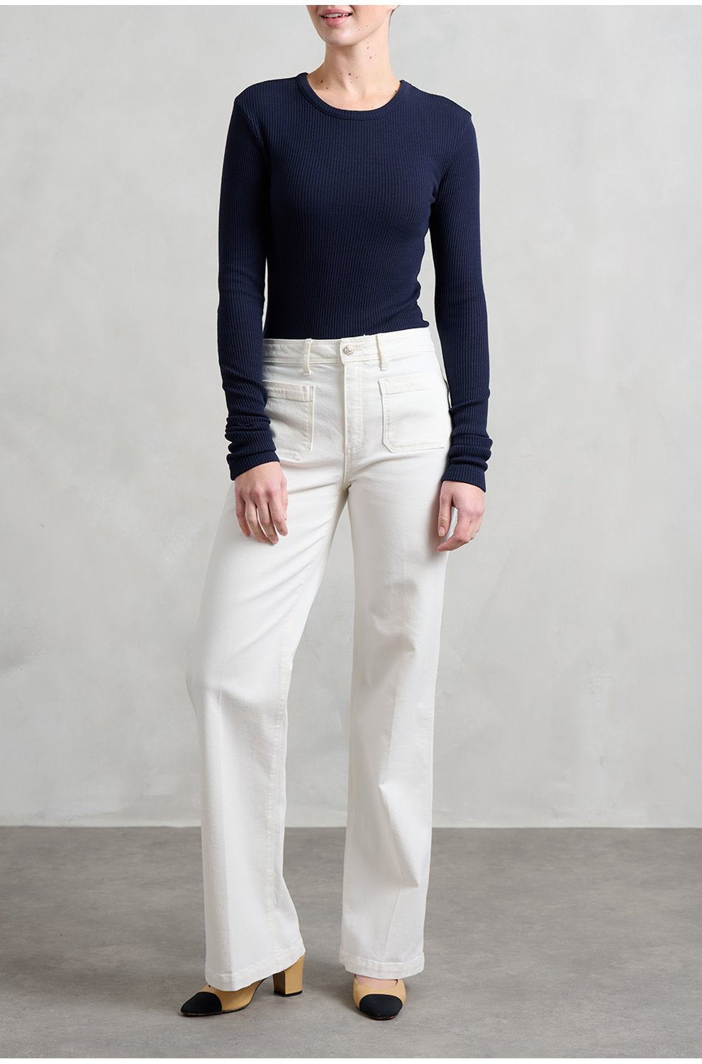 Leenah with Faux Pockets in Light Ecru