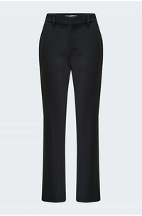 Crepe Tailored Straight Leg Pant in Black