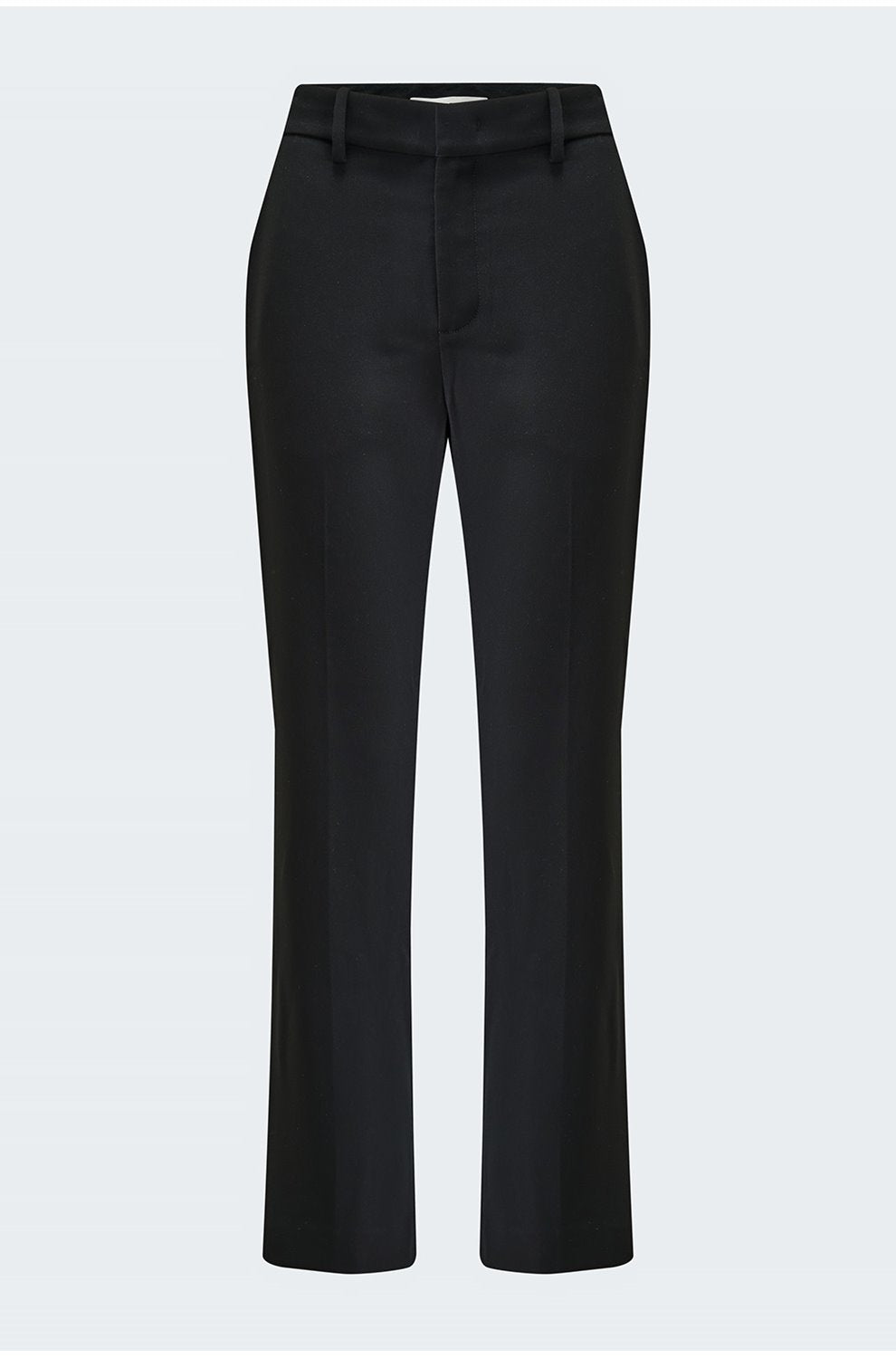 Crepe Tailored Straight Leg Pant in Black