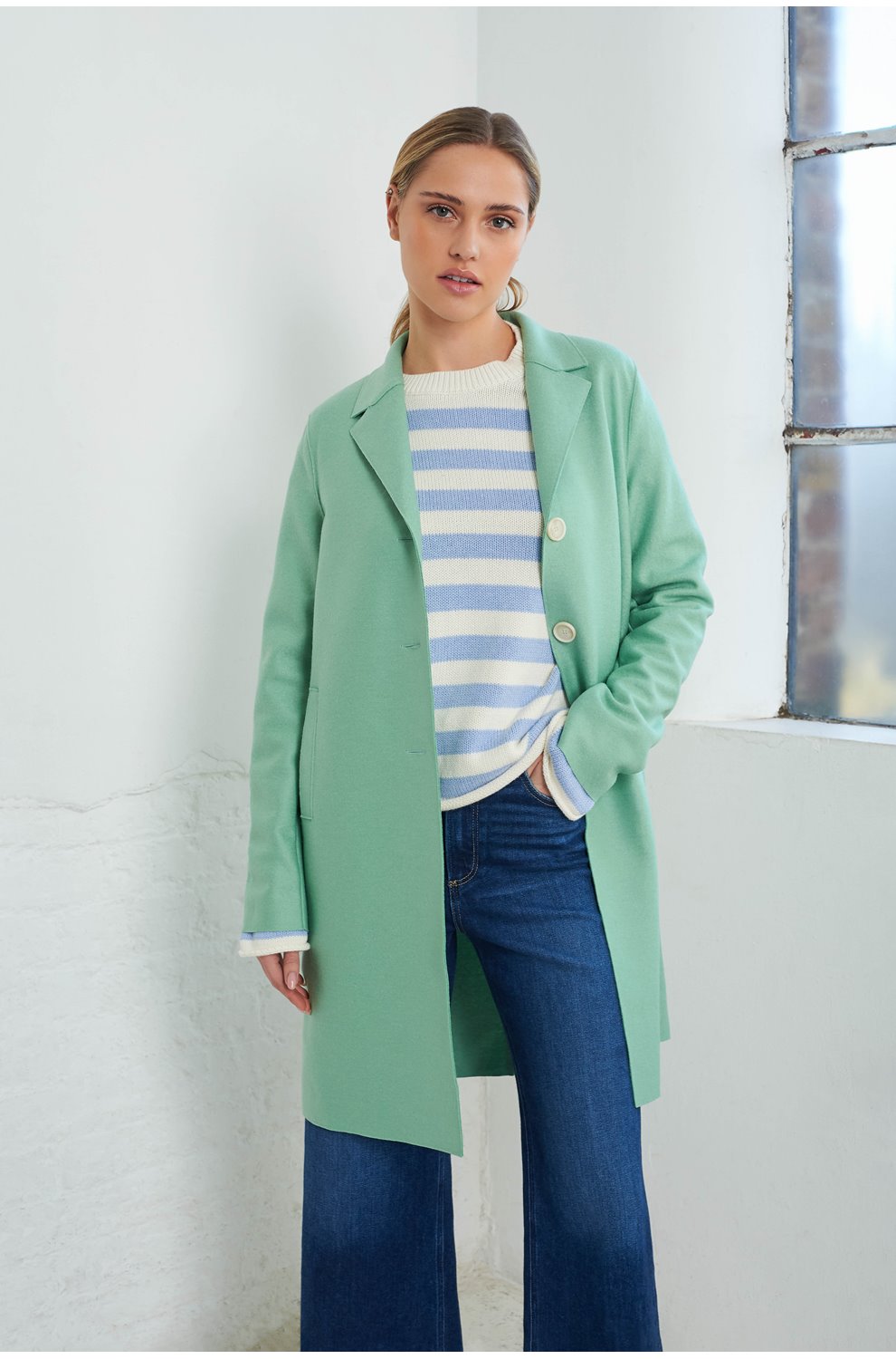 Boxy Coat in Absinthe Green