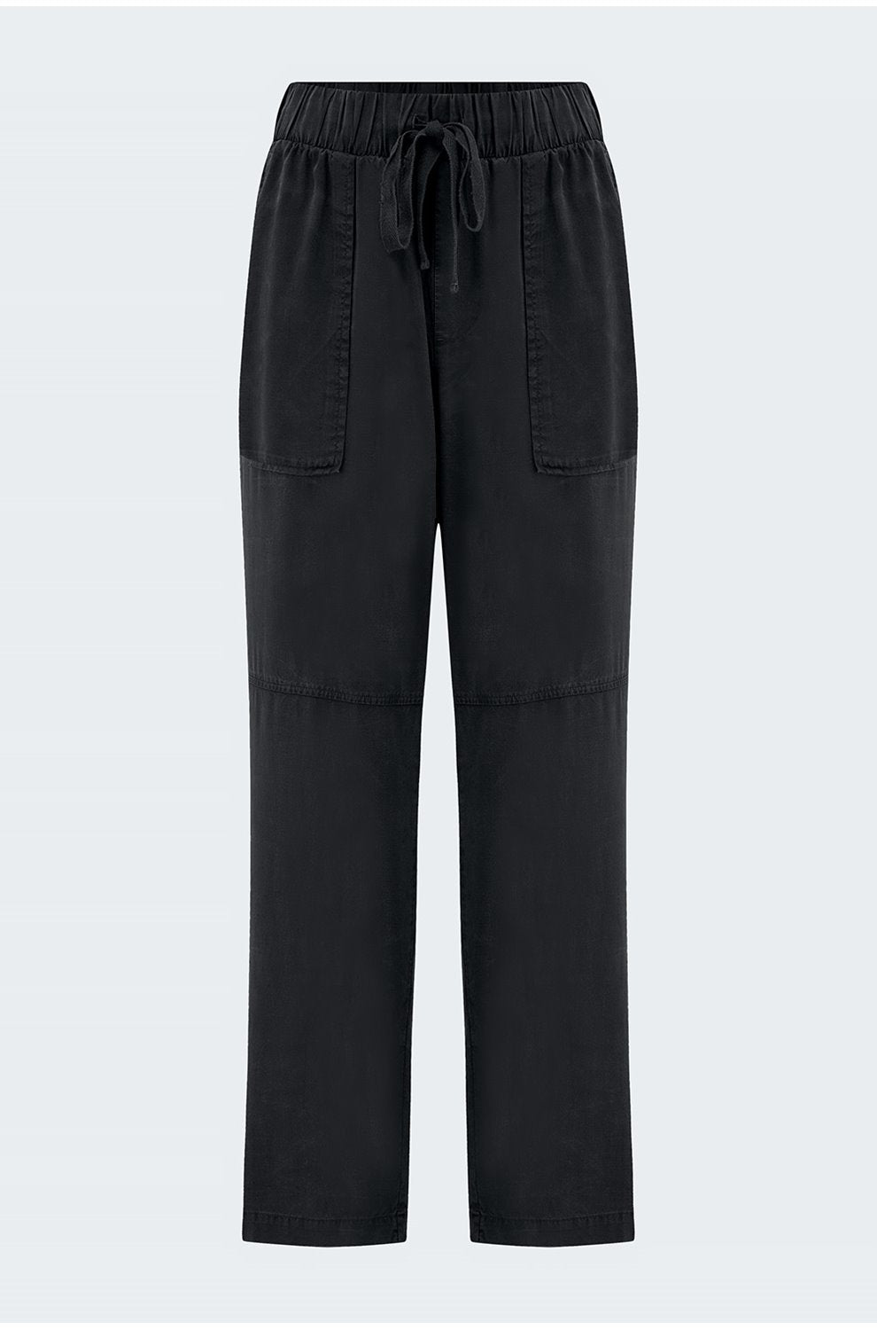 Utility Tie Waist Trouser in Vintage Black