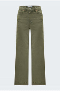 Anessa Wide Jean in Vintage Mossy Green