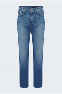 Saige High Rise Straight Jean in Alibi Destructed