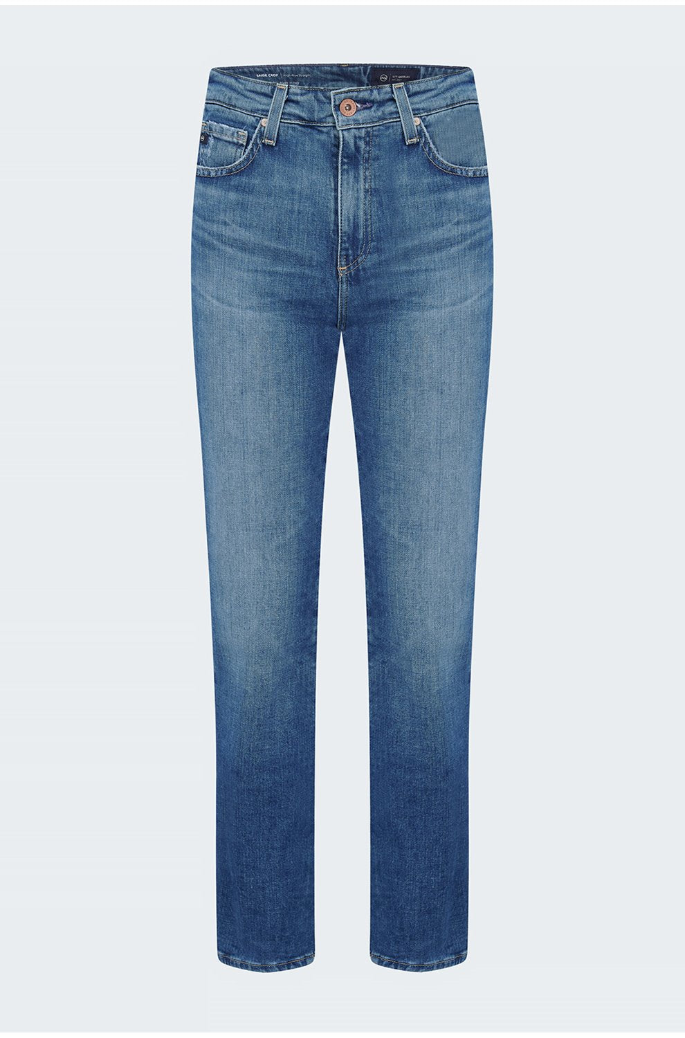 Saige High Rise Straight Jean in Alibi Destructed