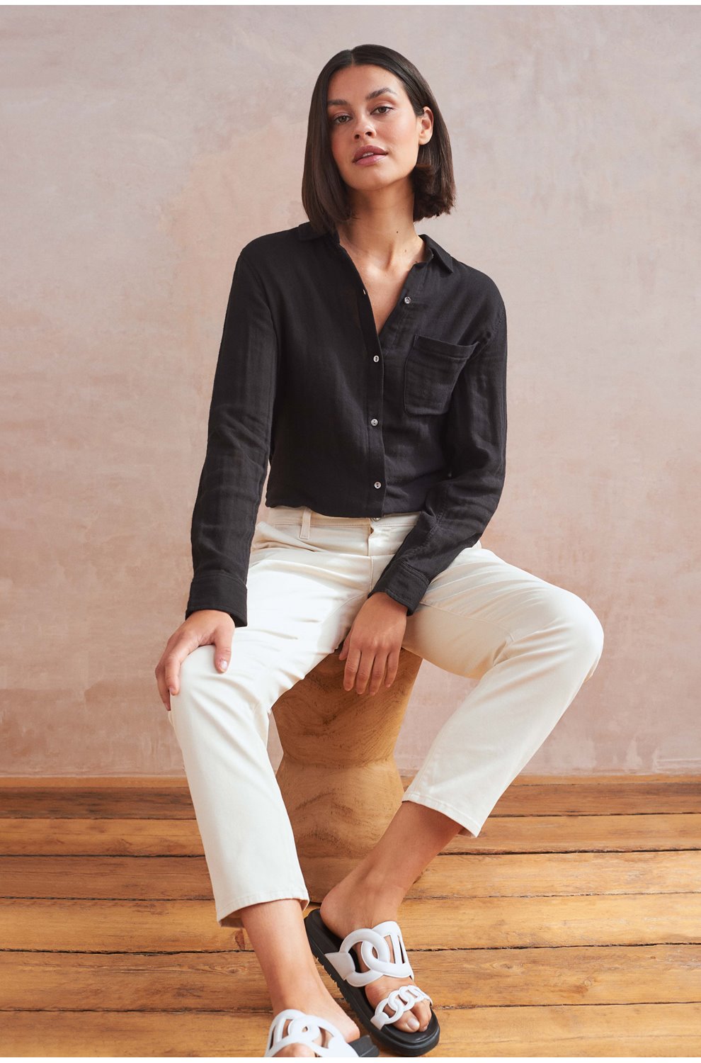 Caden Tailored Trouser in Opal Stone