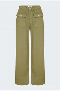 70's Patch Pocket Straight Crop in Washed Summer Sage