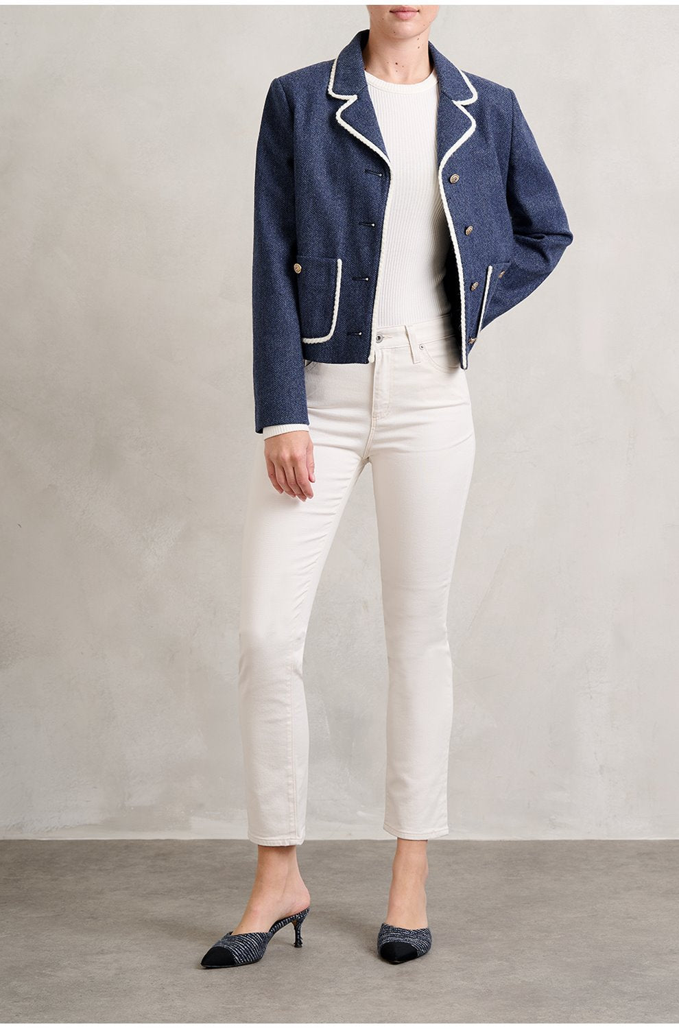 Mari Straight Jean in Powder
