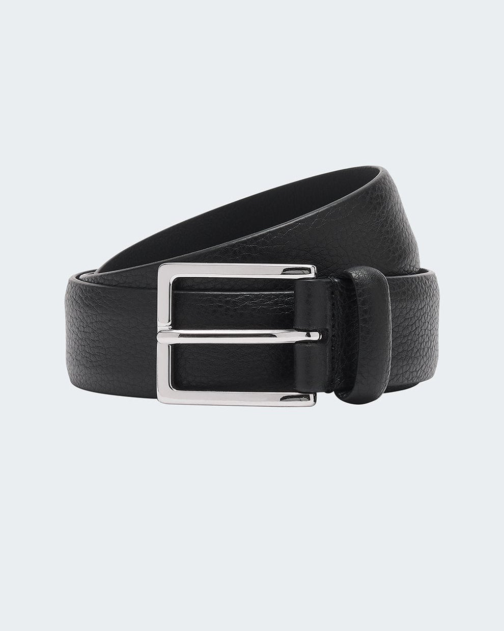 Plain Hermes Square Buckle Belt in Black