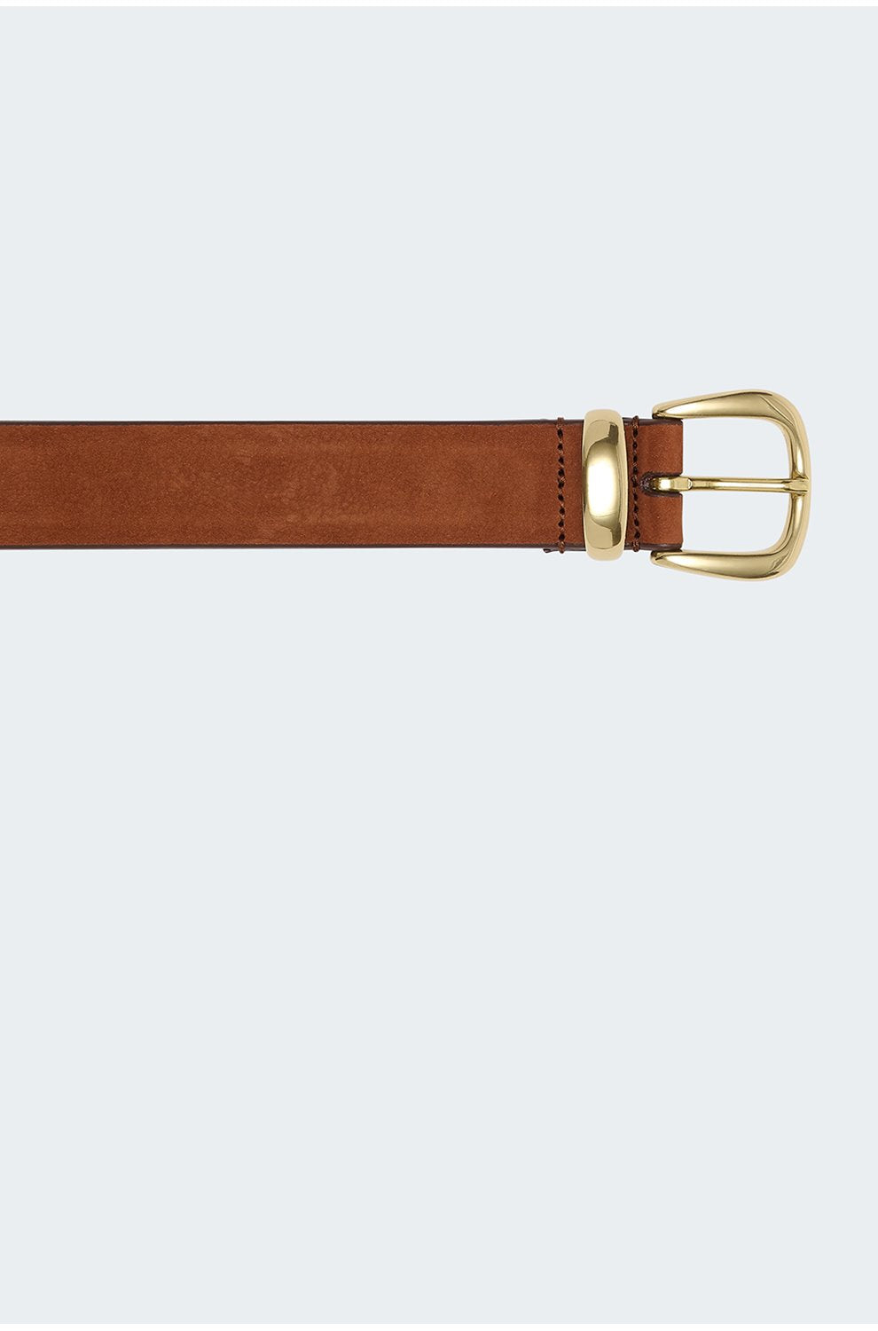 Nubuck Western Belt in Chestnut