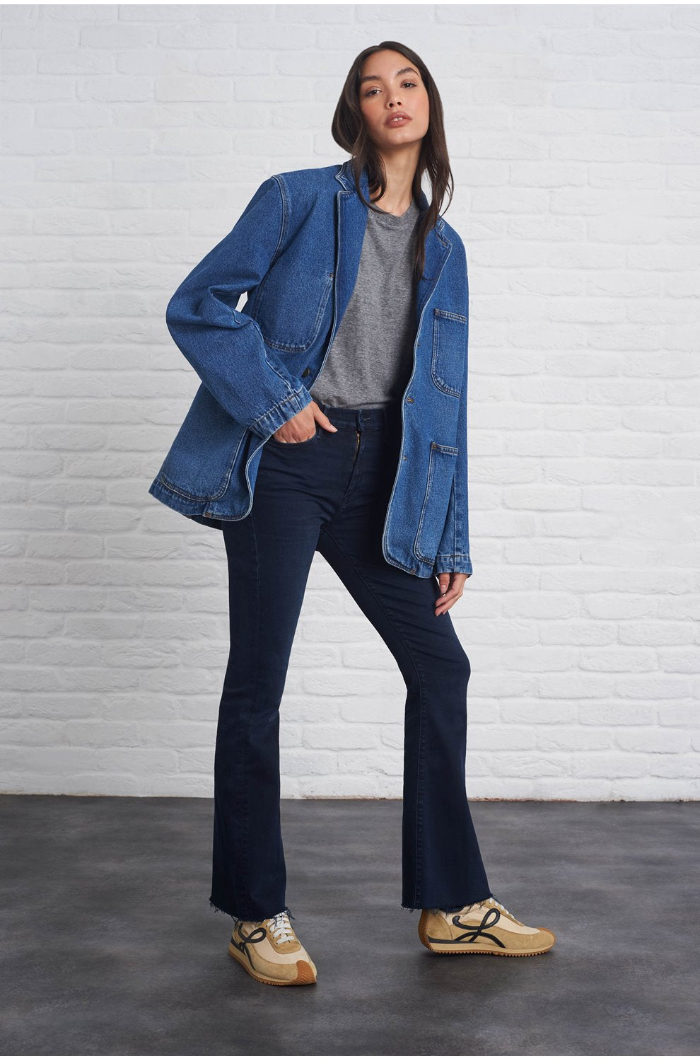 The Weekender Fray Flare in Chip on My Shoulder