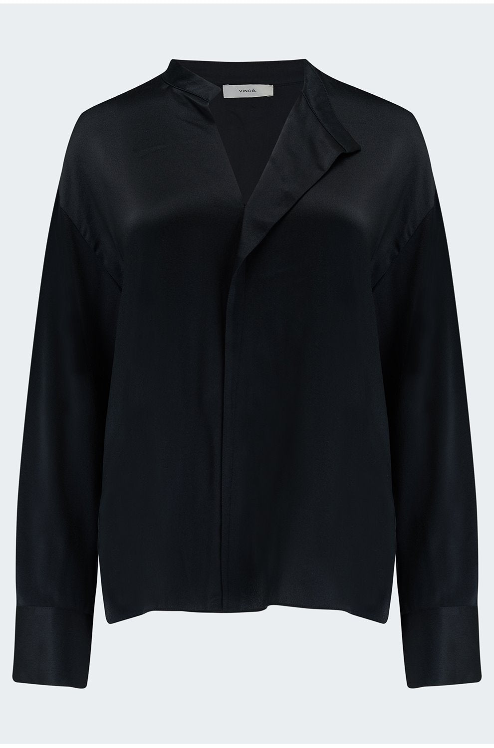 Stand Collar Blouse in Black