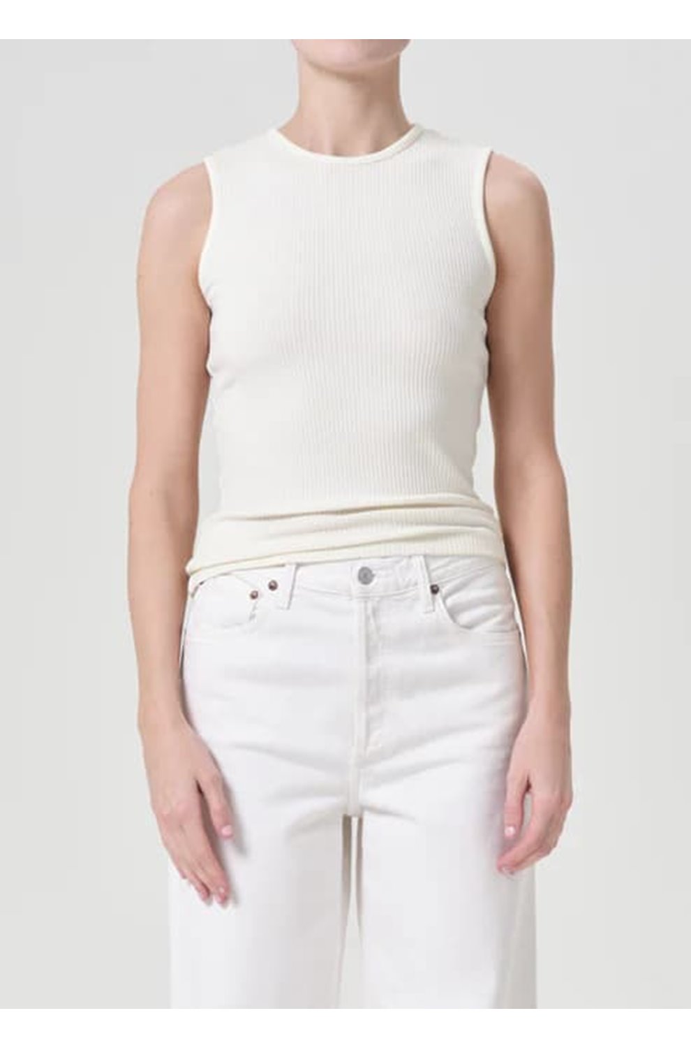 Binx Tank Top in Oat Milk