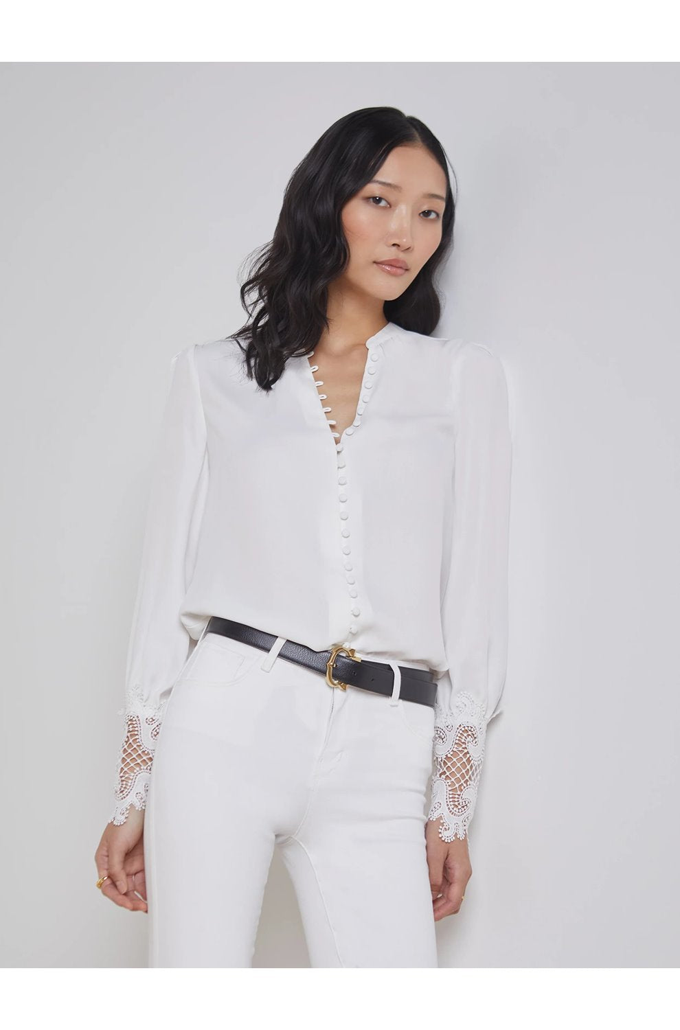 Ava Blouse in Ivory