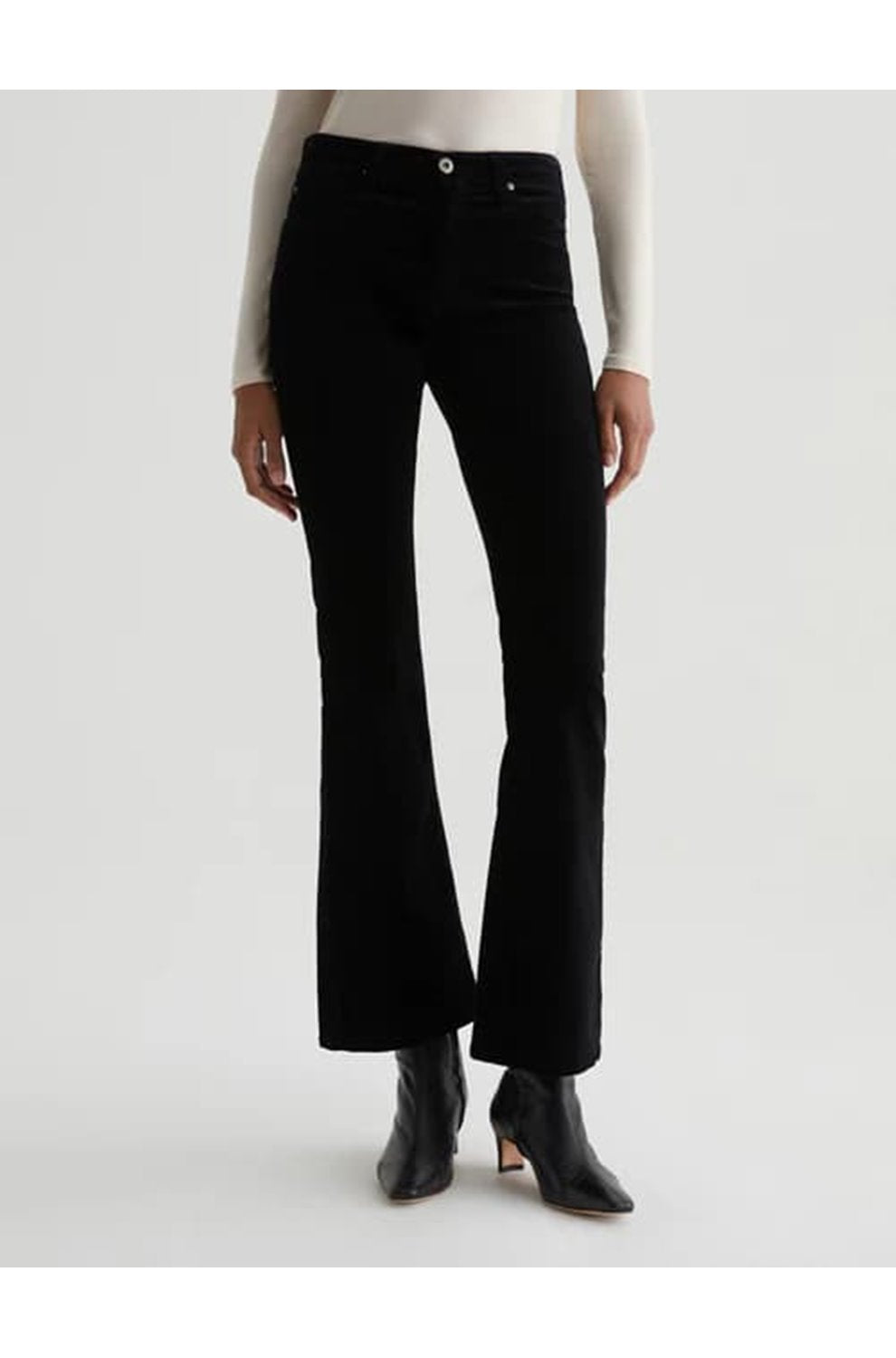 Farrah Bootcut Jean in Super Black Velvet