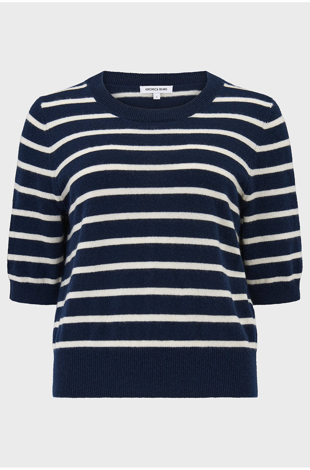 Shana Cashmere Sweater in Navy Ivory