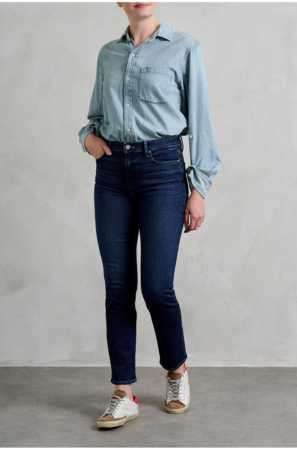 Cindy Straight Jean in Praline