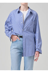 Kayla Shirt in Navy Mesa Stripe