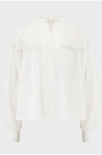 Dahlia Blouse in Blanc