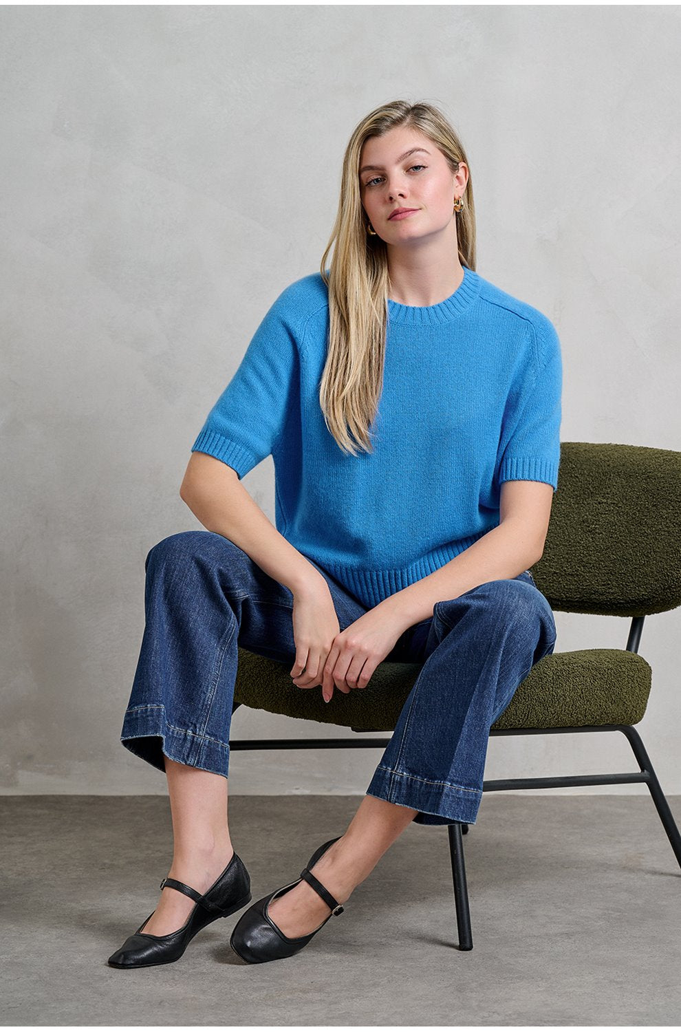 Leenah Wide Ankle Jean in Narrative