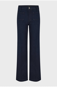 Leenah Wide Jean in Marieta with Patch Pockets