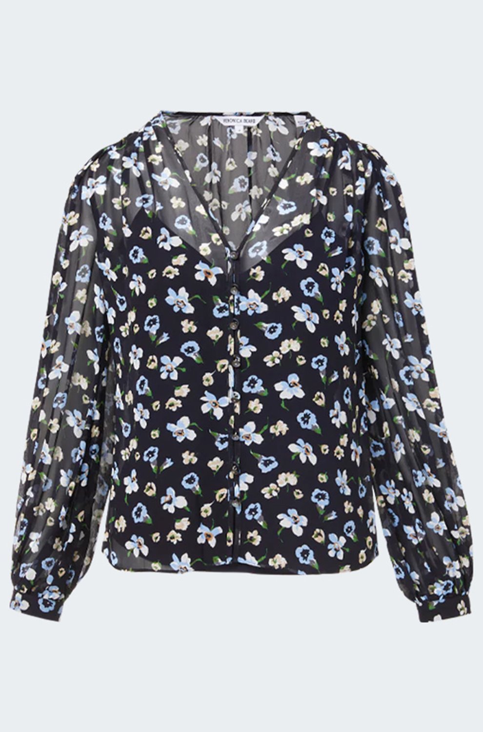 Alec Floral Blouse in Black Multi