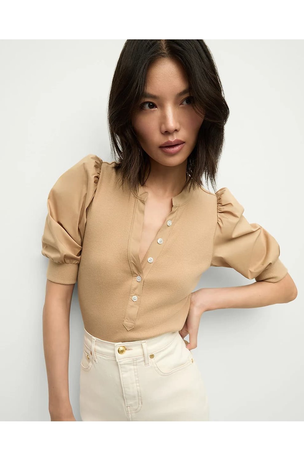 Coralee Top in Khaki