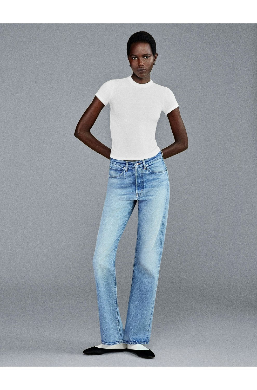 The Rib Baby Tee in White