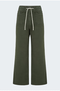 Ari Tie Waist Trouser in Vintage Forester Green