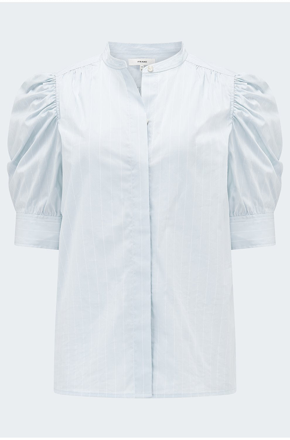 The Gathered Top in Light Chambray Multi
