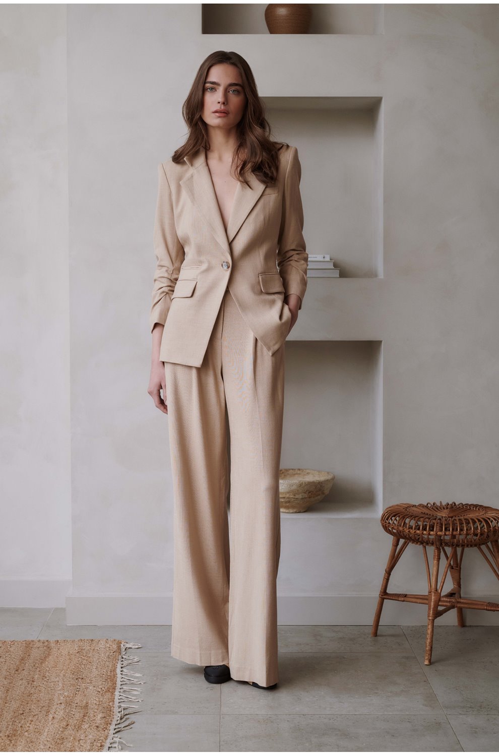 Battista Dickey Jacket in Stone Khaki