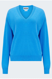 Malibu V Neck Jumper in Sky