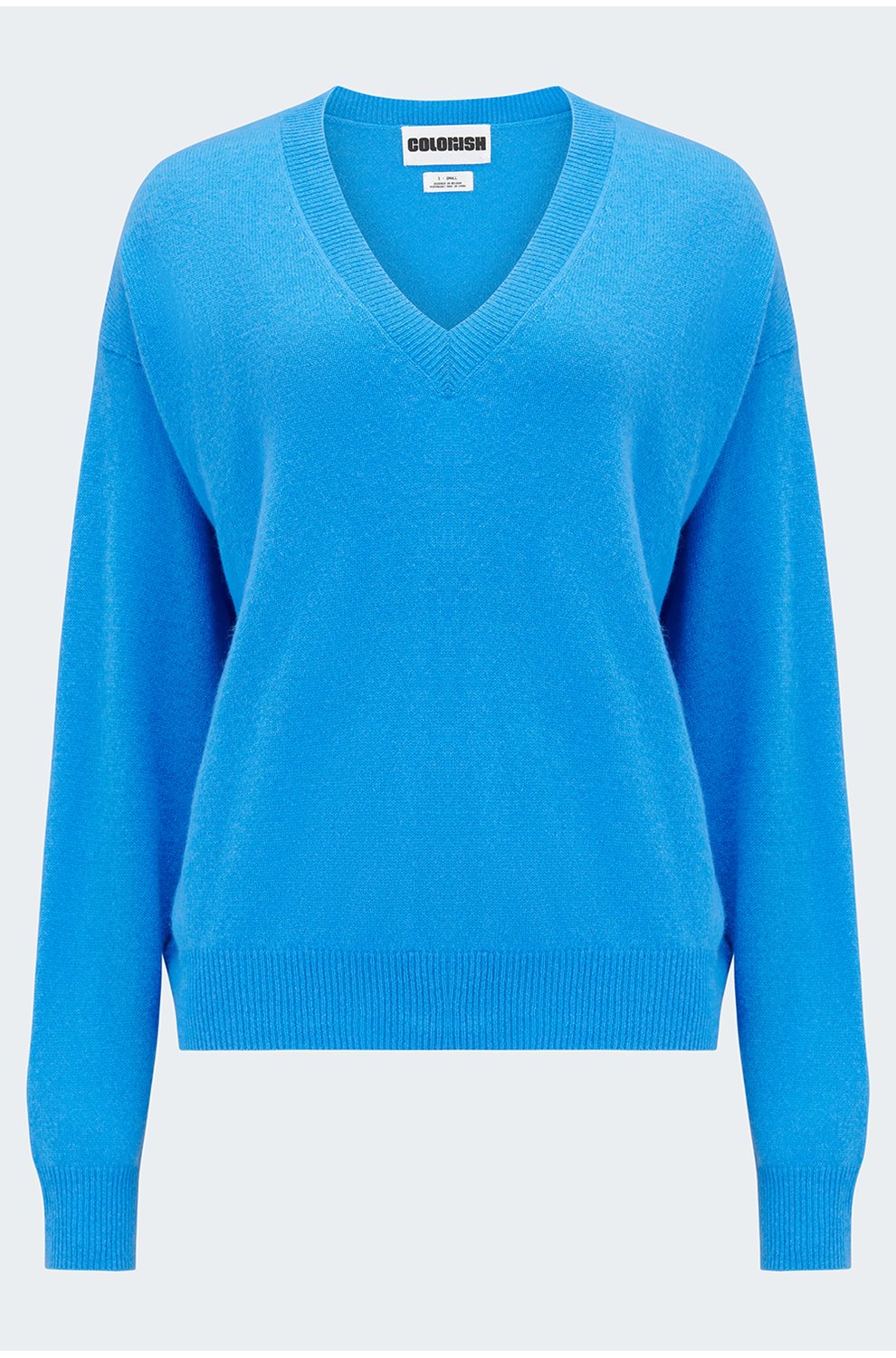 Malibu V Neck Jumper in Sky