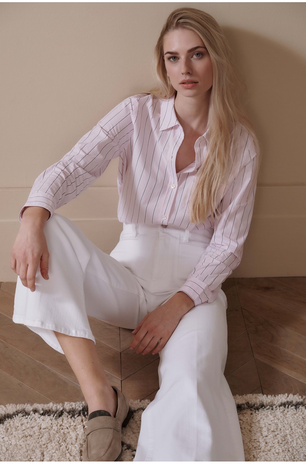 Stina Shirt in Cherry Blossom Stripe