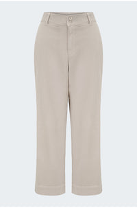 Saige Wide Leg Trouser in Coastal Stone
