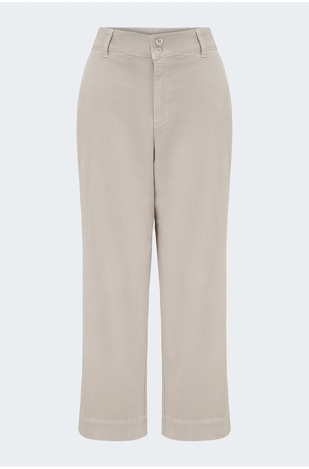 Saige Wide Leg Trouser in Coastal Stone