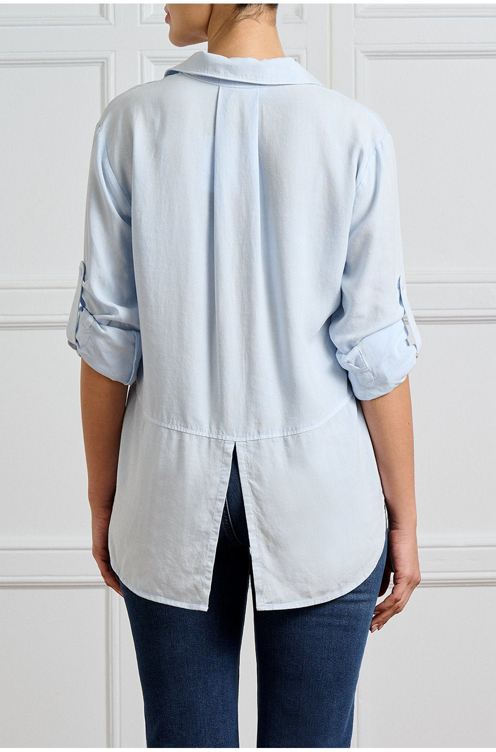 Split Back Button Down Shirt in Clearwater