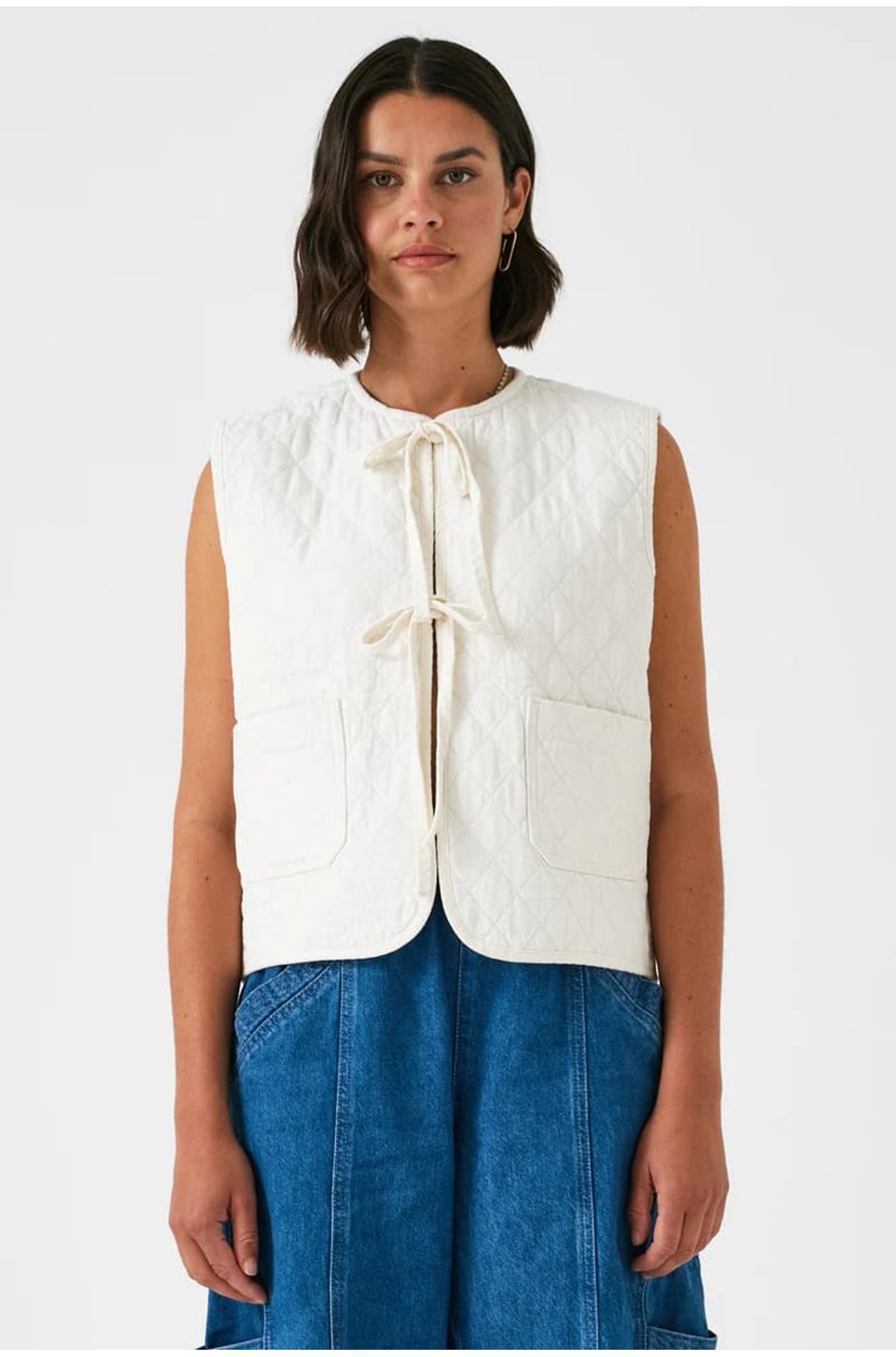 Aria Vest in Ecru