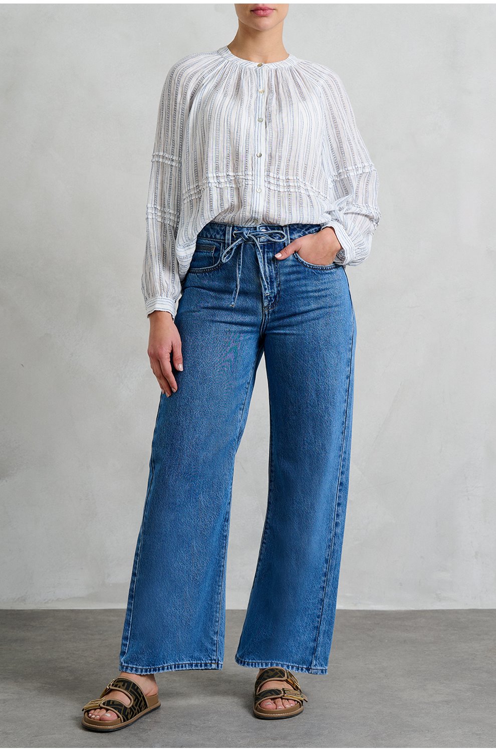 Blake Wide Jean in Dark Weekender