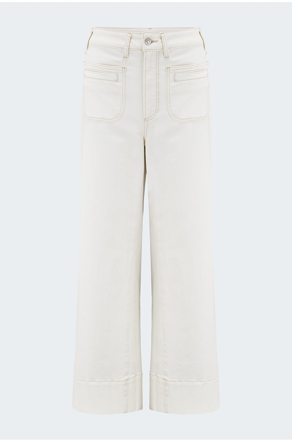 Anessa Wide Jean with Welt Pockets in Toasted Ecru