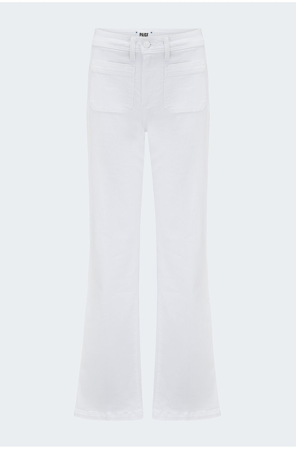Leenah Wide Jean with Patch Pockets in Crisp White