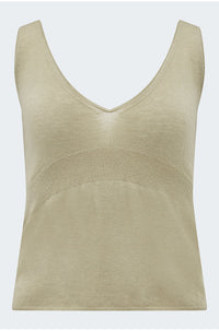 Ribbed Waist Tank in Mojave