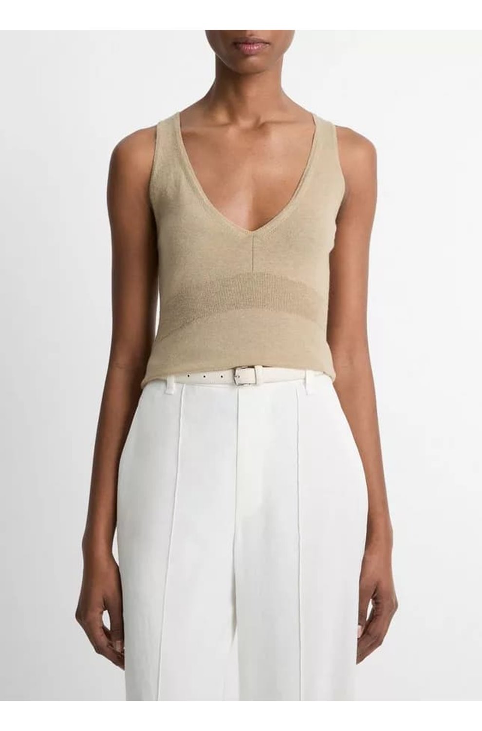 Ribbed Waist Tank in Mojave