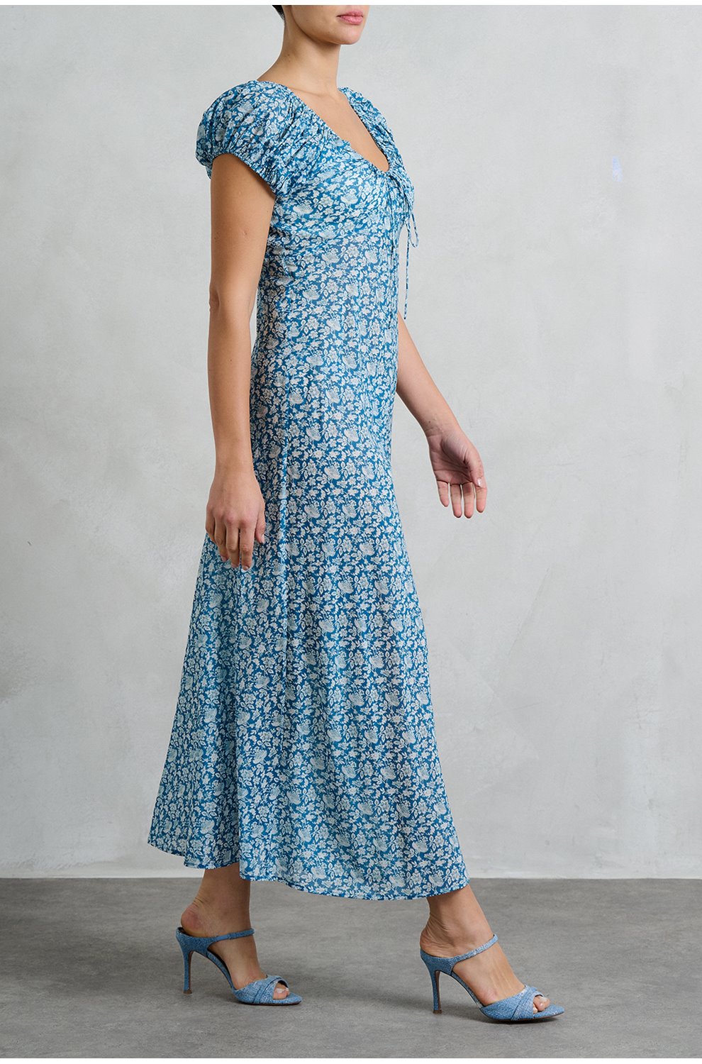 Sofia Dress in Blue Porcelain