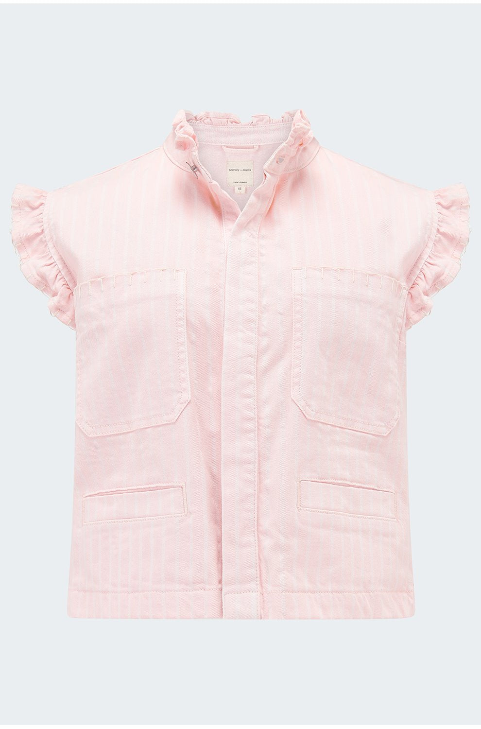 Pablo Waistcoat in Pink Stripe