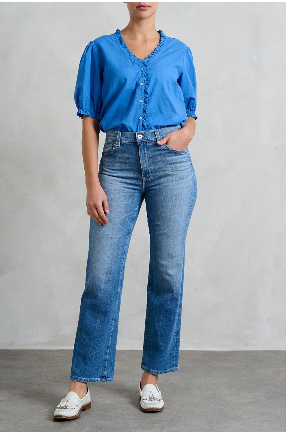Brinley Straight Jean in Iris