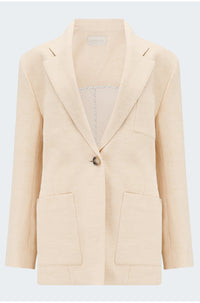 Caline Linen Blend Jacket in Dragee