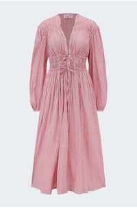 Nora Dress in Tango Stripe