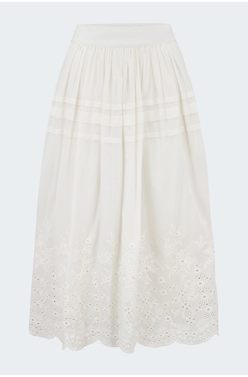 Leonie Skirt in White Eyelet