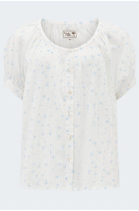 Naomi Top in Blue Floral